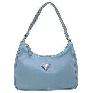 Prada Tessuto City Tote Shoulder Bag Blue